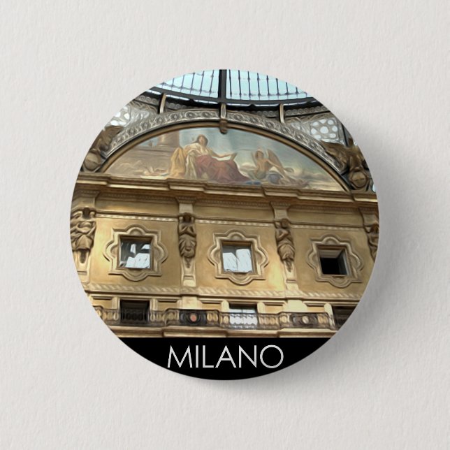 ITALY MILAN PINBACK BUTTON (Front)