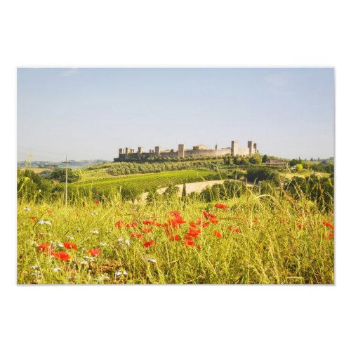 Italy Monteriggioni Field View of Photo Print