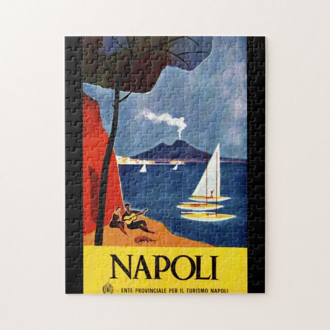 Italy Naples vintage travel poster Jigsaw Puzzle (Vertical)