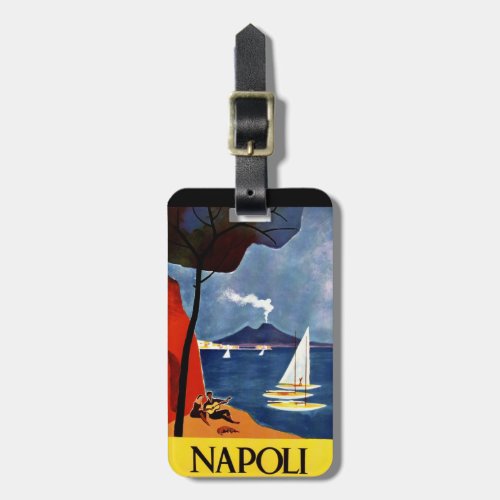Italy Naples vintage travel poster Luggage Tag
