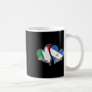Italy Nicaragua Flag Heart Half Italian Half Nicar Coffee Mug