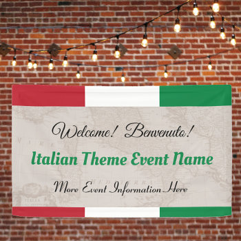 Italy Or Italian Theme Event Welcome Banner by Sideview at Zazzle