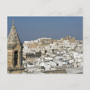 Italy, Ostuni, close up view of old city Postcard