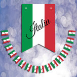Italy Party Banners, Italian Flag / Weddings<br><div class="desc">Bunting / Party Flags: Italy & Italian Flag party fashion with text "Italia" - weddings,  birhday,  celebrations - love my country,  travel,  national patriots / sports fans</div>