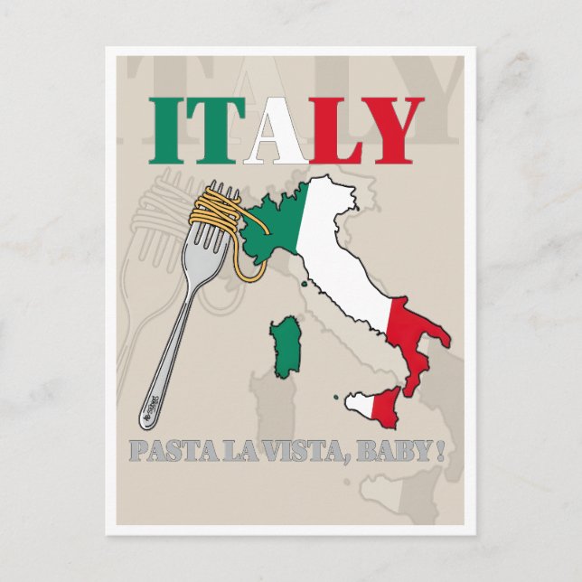 ITALY PASTA LA VISTA, BABY! POSTCARD (Front)
