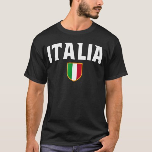 Italy Patriotic Scudetto Flag Emblem Crest T_Shirt