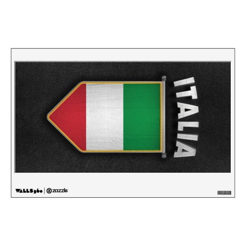 Italy Pennant with high quality leather look Wall Decal