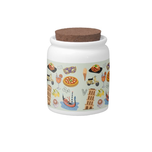 Italy Perfect Vacation Candy Jar (Front)