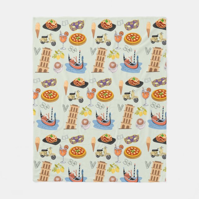 Italy Perfect Vacation Fleece Blanket (Front)