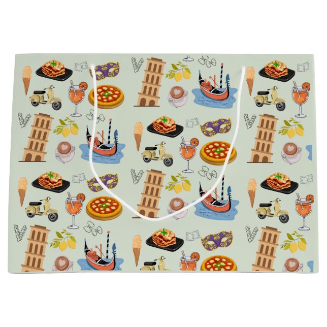  Italy Perfect Vacation Large Gift Bag (Front)
