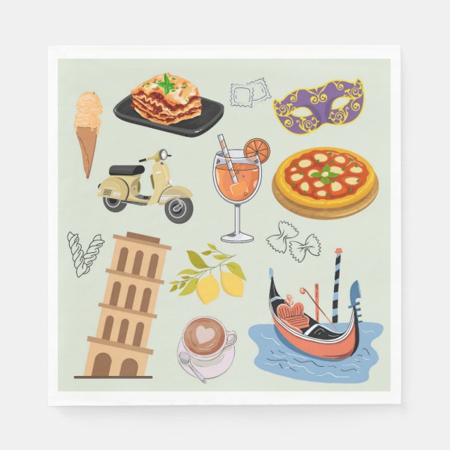  Italy Perfect Vacation Napkins (Front)