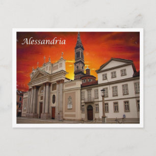 Italy - Piedmont - Alessandria - Cathedral Square Postcard