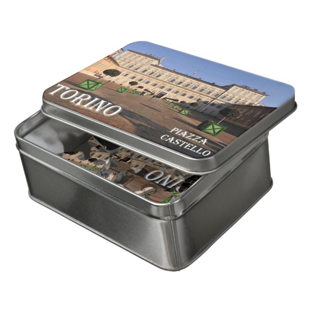 Italy - Piedmont - Torino - Castle Square - Jigsaw Puzzle (Lid Open)