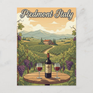 Italy Piedmont Travel Postcard