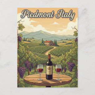 Italy Piedmont Travel Postcard