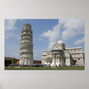 Italy, Pisa. Leaning Tower of Pisa and Poster