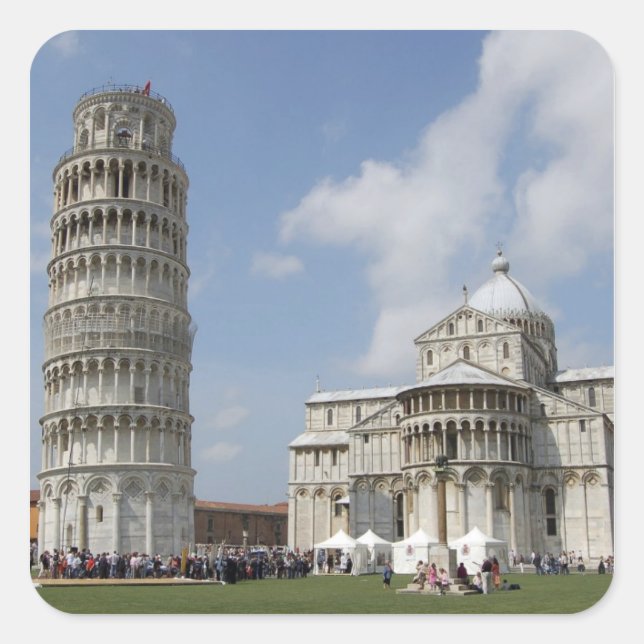 Italy, Pisa. Leaning Tower of Pisa and Square Sticker (Front)
