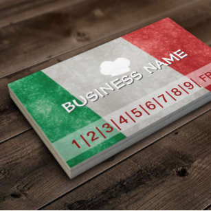 Italy Pizza Business Loyalty Punch Card