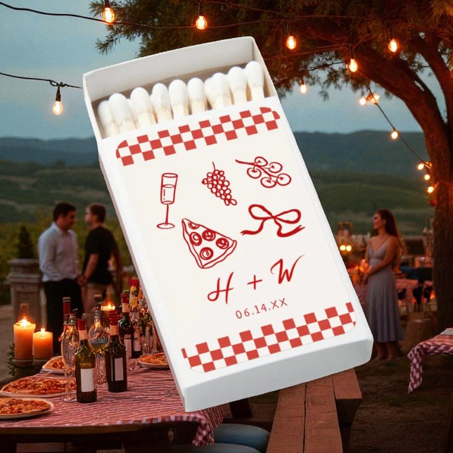 Italy Pizza Wedding Favor Matchbox Matchboxes (Creator Uploaded)