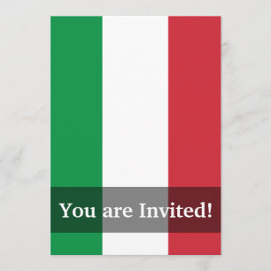 Italy Plain Flag Invitation