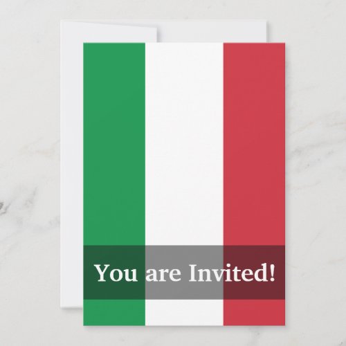 Italy Plain Flag Invitation