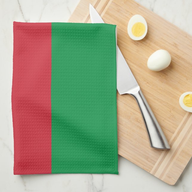 Italy Plain Flag Kitchen Towel (Quarter Fold)