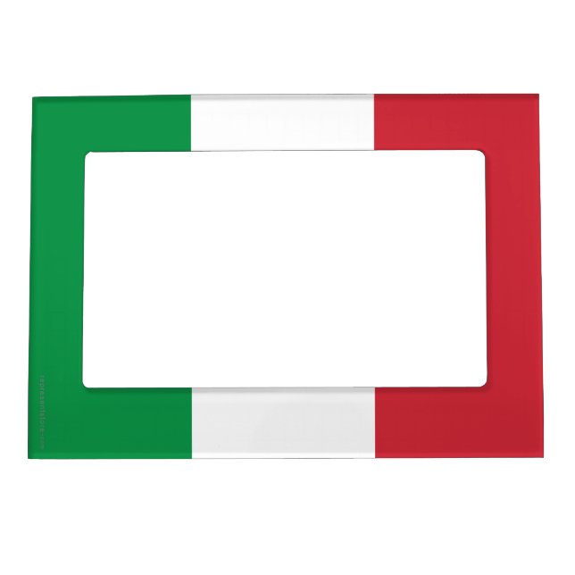 Italy Plain Flag Magnetic Picture Frame (Front)