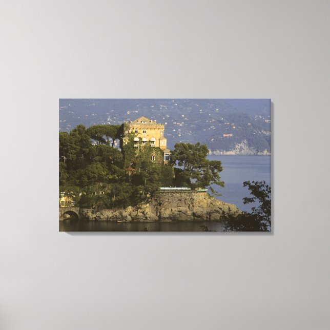 Italy, Portofino. Scenic life on the Canvas Print (Front)