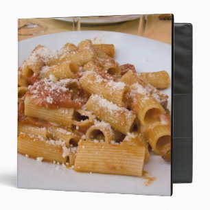 Italy, Positano. Display plate of rigatoni. Binder