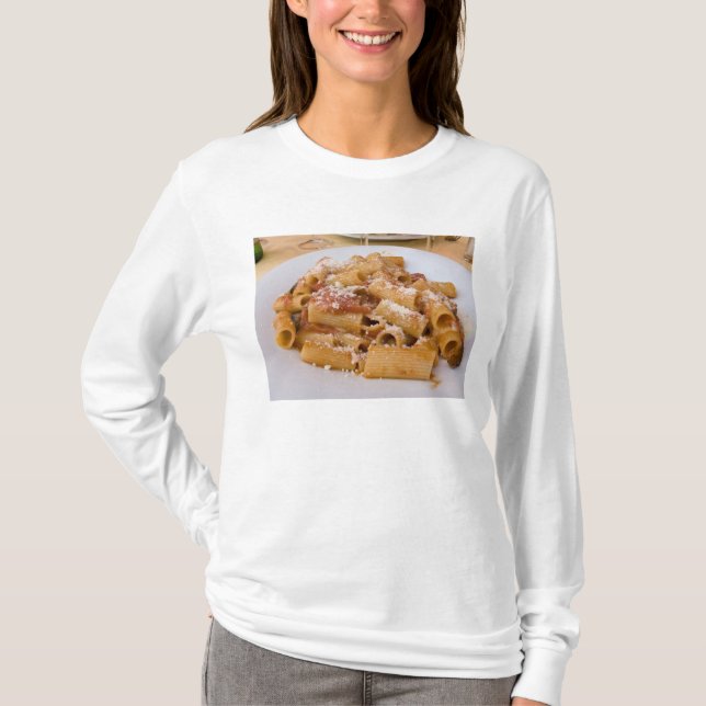 Italy, Positano. Display plate of rigatoni. T-Shirt (Front)