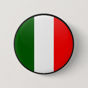 Italy quality Flag Circle Pinback Button
