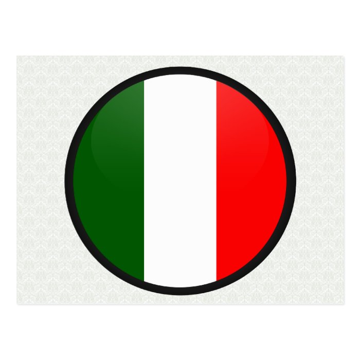 Italy quality Flag Circle Post Cards