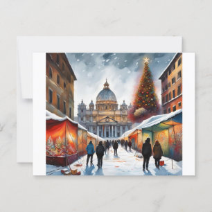 Italy, Rome - Christmas Card, Winter 004 Postcard
