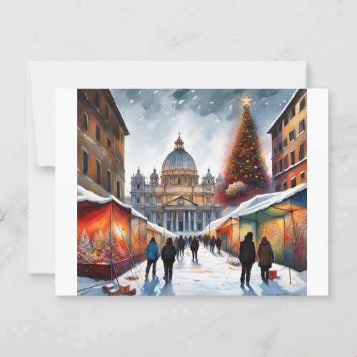 Italy Rome _ Christmas Card Winter   004 Postcard