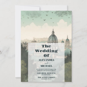 Italy Rome Destination Wedding Invitation