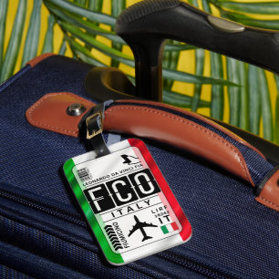 Italy Rome FCO Airport Luggage Tag