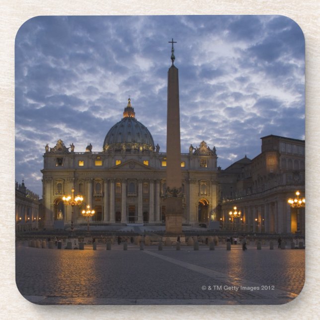 Italy, Rome, Vatican City, St. Peter's Basilica Beverage Coaster (Front)