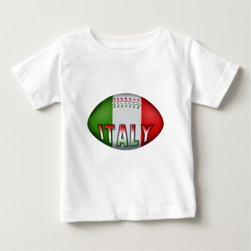 Italy Rugby Ball Baby T_Shirt