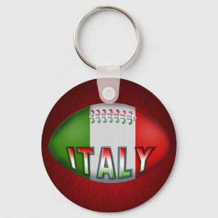 Italy Rugby Ball Keychain