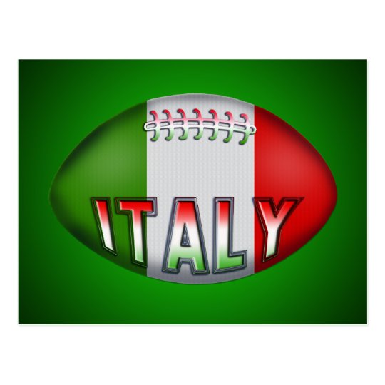 Italy Rugby Ball Postcard
