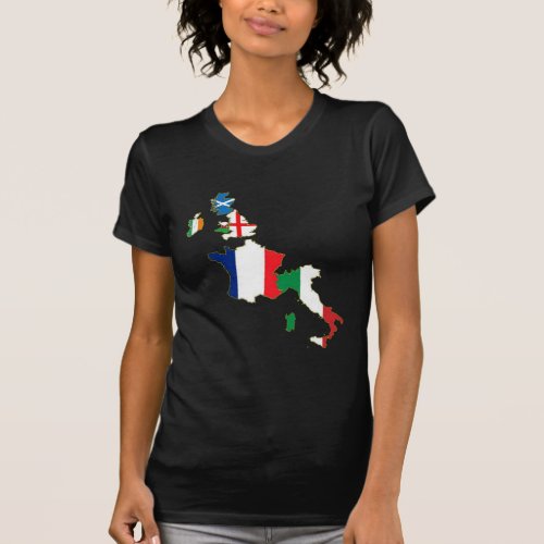 Italy Rugby Fan Bandiera dItalia Flag Map T_Shirt