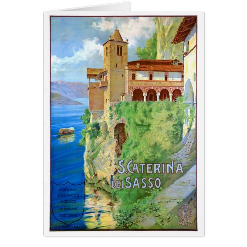 Italy Santa Caterina del Sasso Vintage Poster