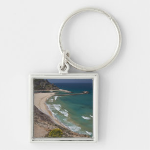Italy, Sardinia, Buggerru. Buggerru beach and Keychain