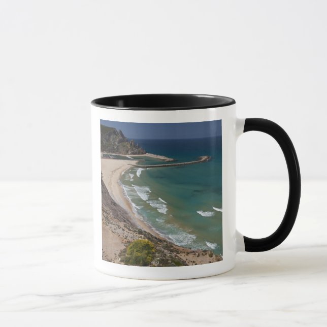 Italy, Sardinia, Buggerru. Buggerru beach and Mug (Right)