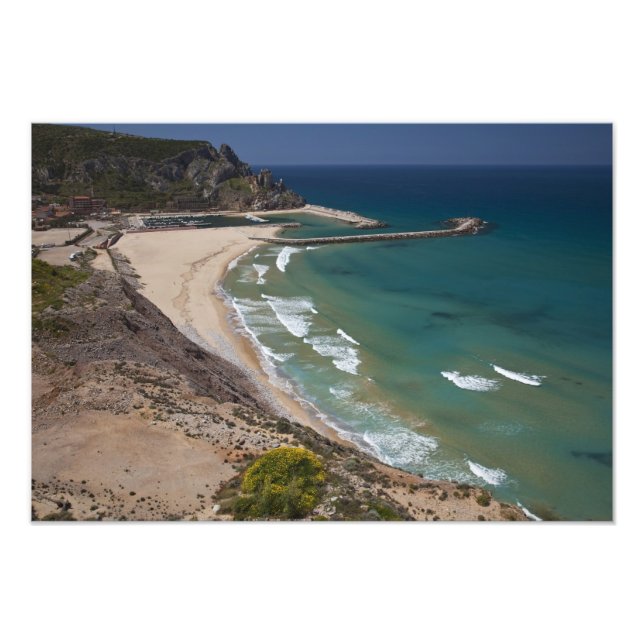 Italy, Sardinia, Buggerru. Buggerru beach and Photo Print (Front)