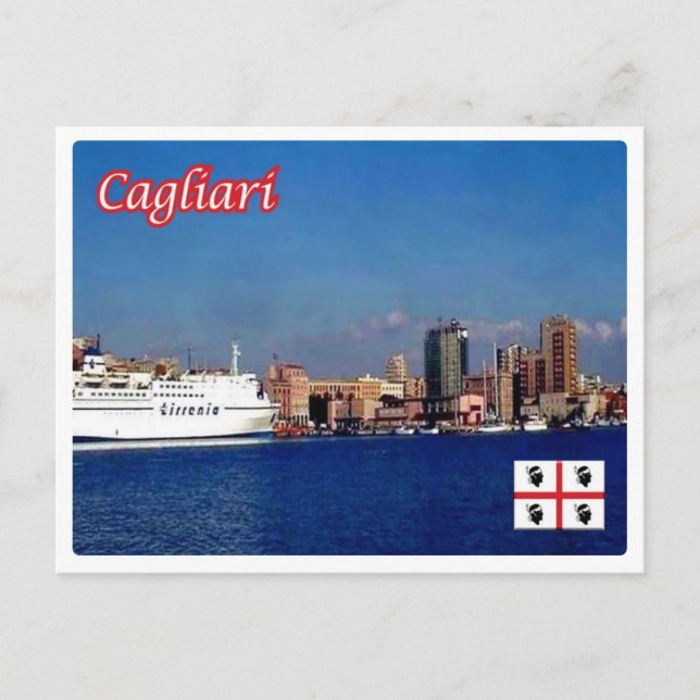 Italy - Sardinia - Cagliari - Harbor - Postcard (Front)