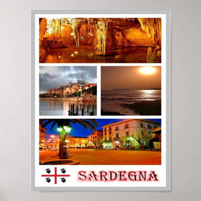 Italy - Sardinia - Mosaic - Poster (Front)