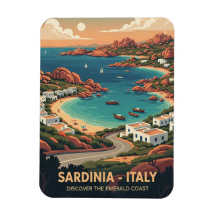 Italy Sardinia Postcard Magnet