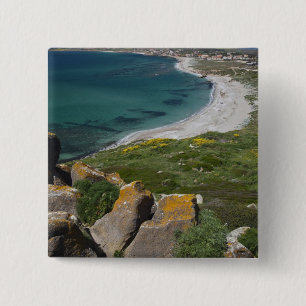 Italy, Sardinia, Tharros. View from the Spanish Pinback Button