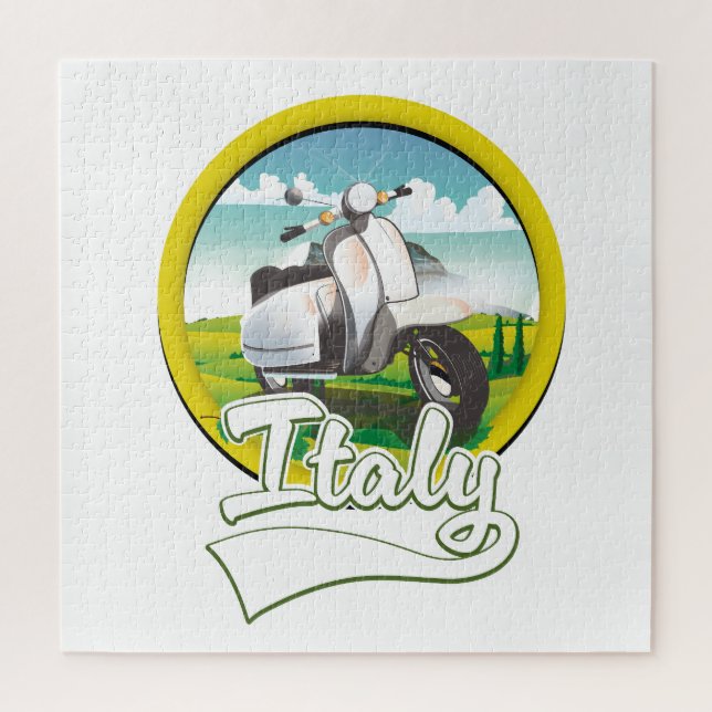 Italy Scooter Travel logo Jigsaw Puzzle (Vertical)